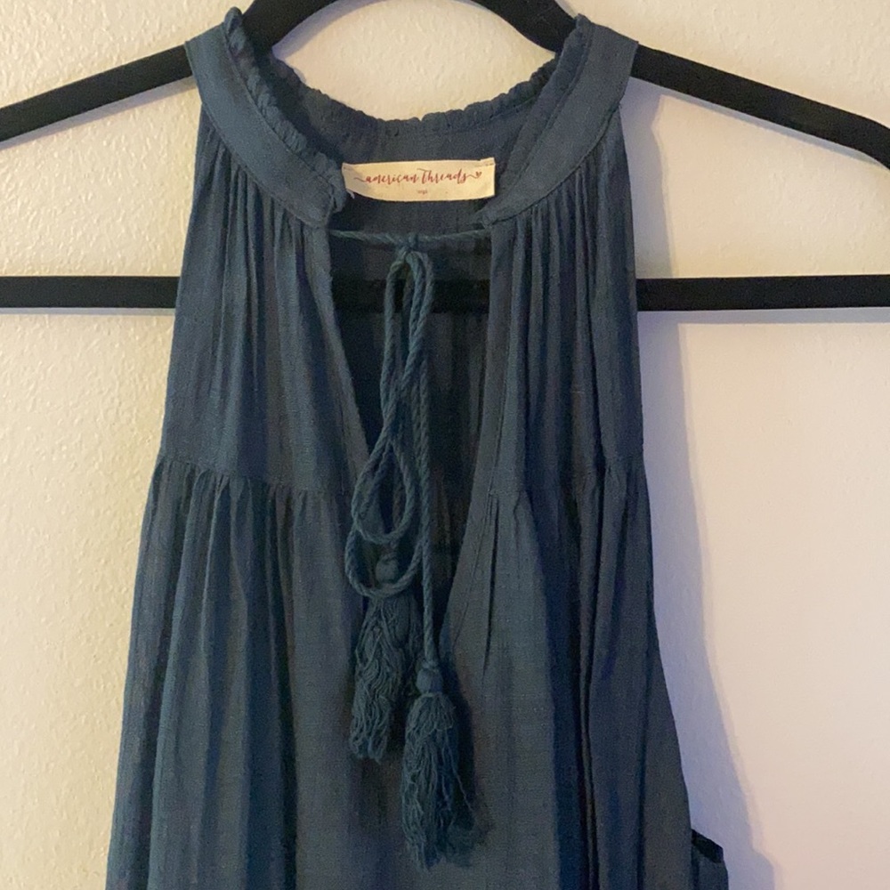 NWT FRONT TIE RUFFLE DRESS - Picture 2 of 4